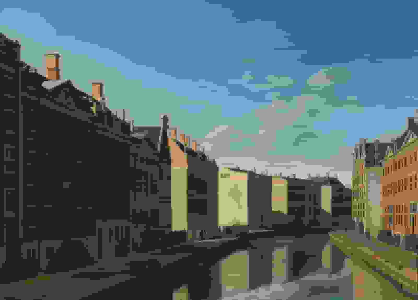 Schilderij van de Herengracht in Amsterdam