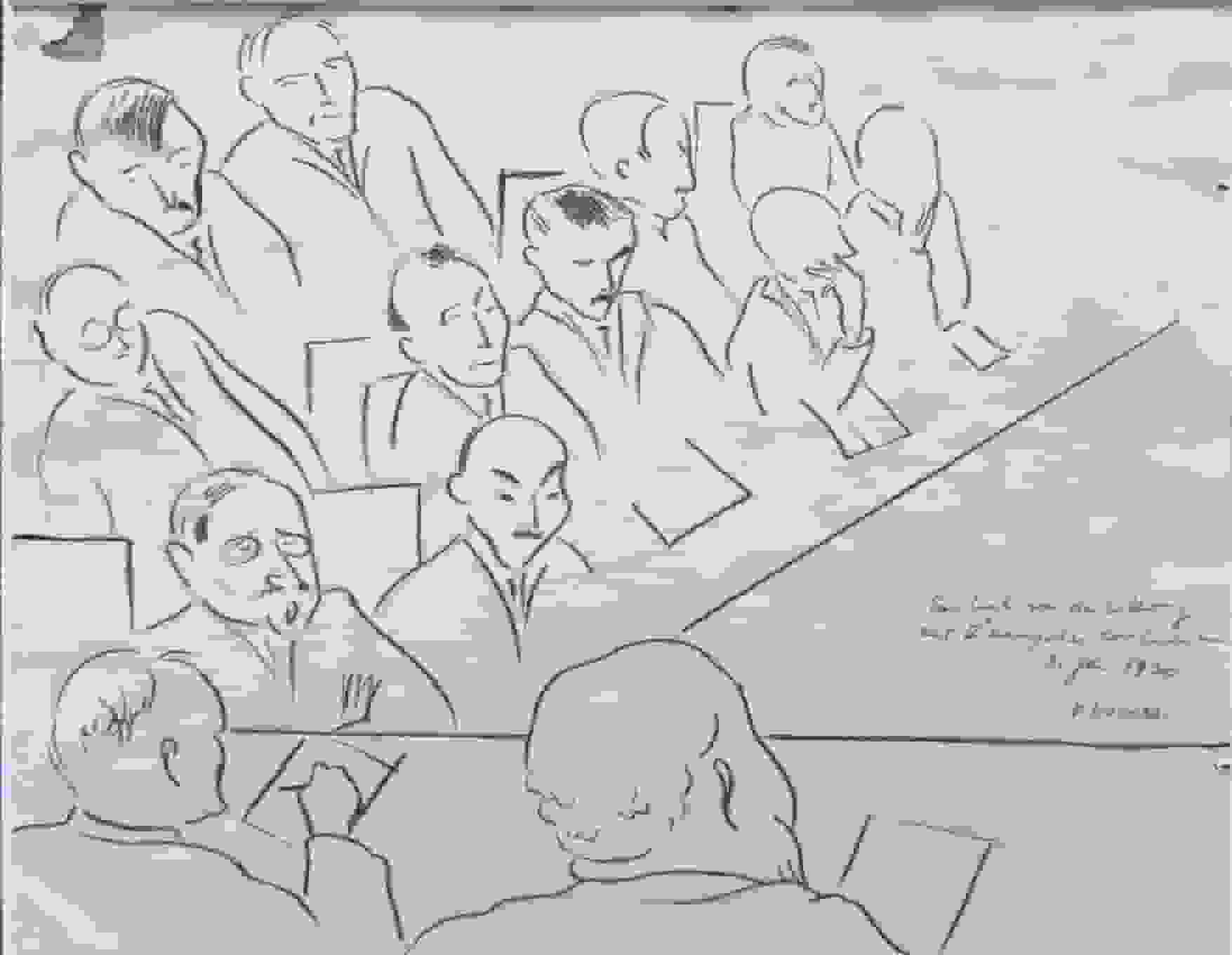 Een hoek van de conferentieruimte