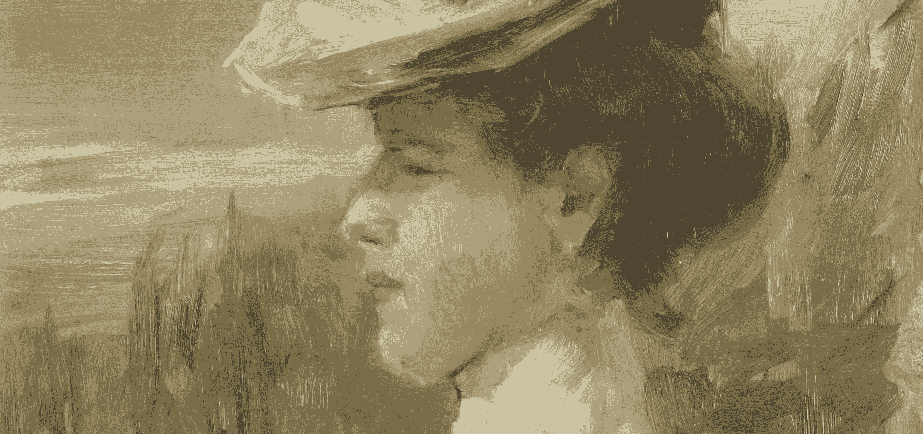 Jonge vrouw uitkijkend over zee