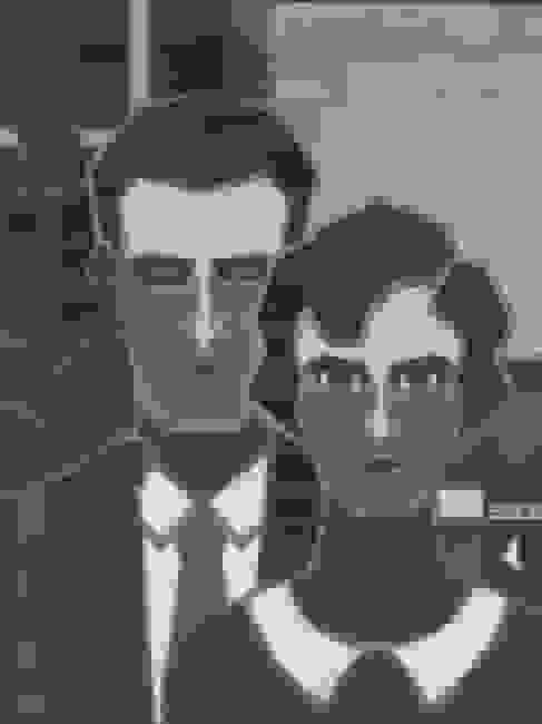 Portret van Ella Henriëtte Tamminga (1896-1983) en Wilhelmus Cornelis Luberti (1893-1979)