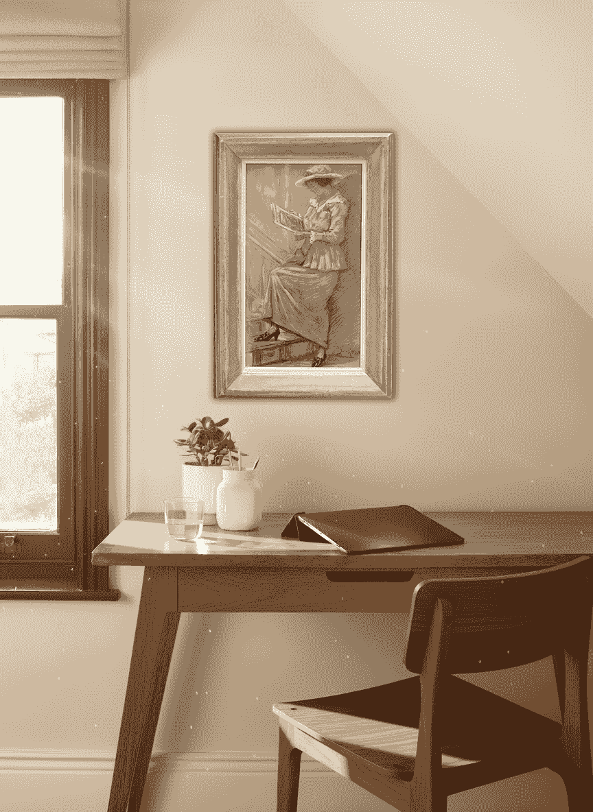 Jacob van Rossum - Elegante lezende dame (in interieur)