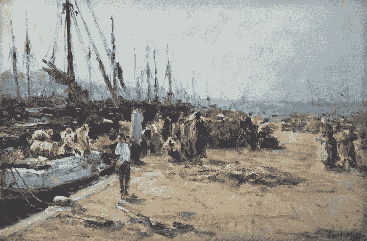 Havengezicht bij Scheveningen