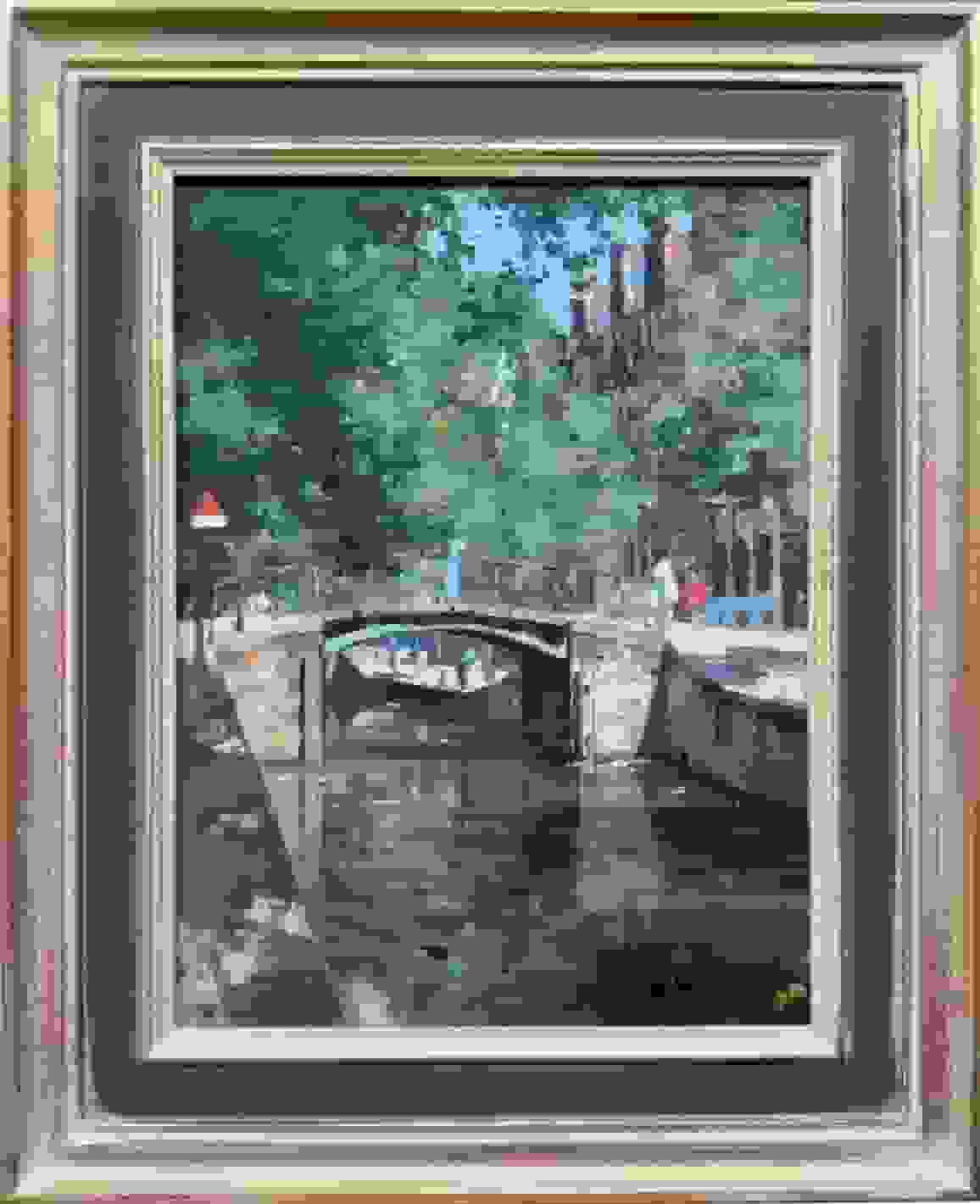 Cornelis Vreedenburgh - Oudezijds Achterburgwal te Amsterdam (met lijst)