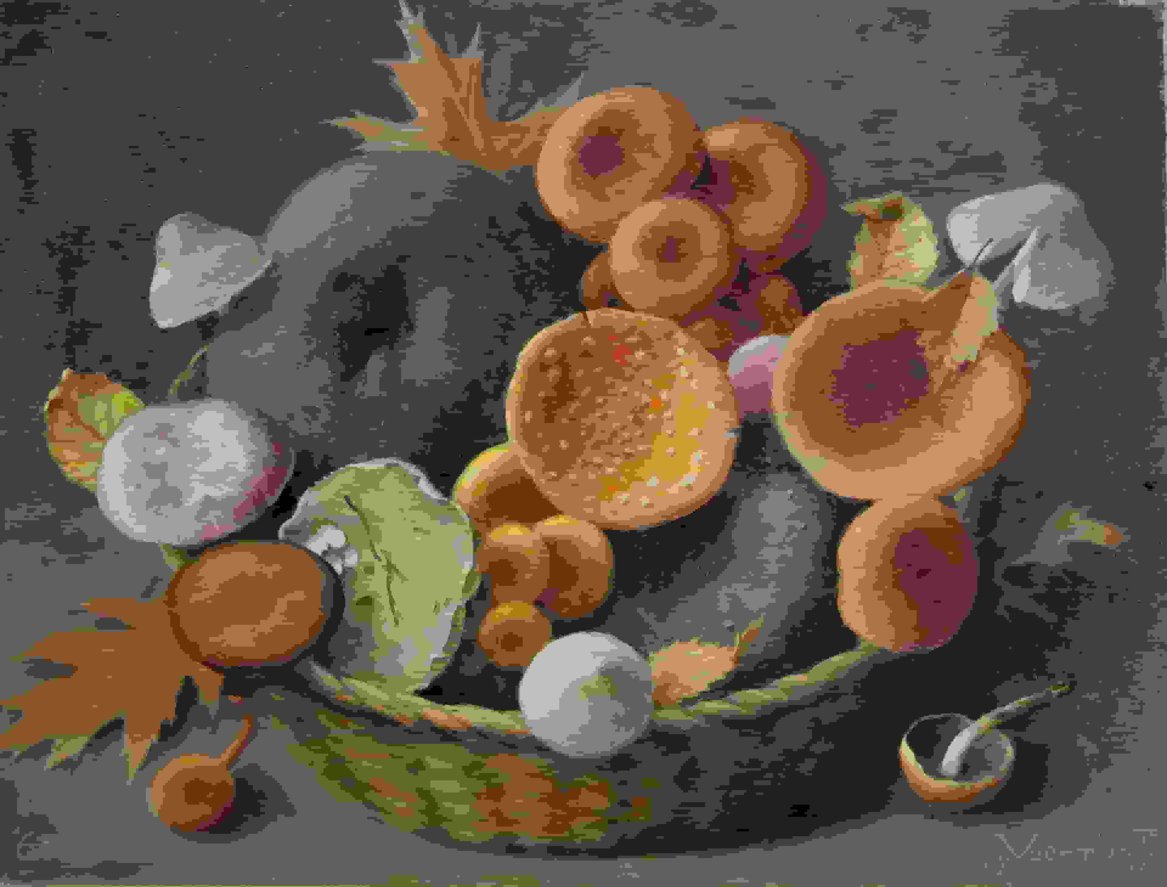 Jan Voerman jr - Stilleven met Paddenstoelen