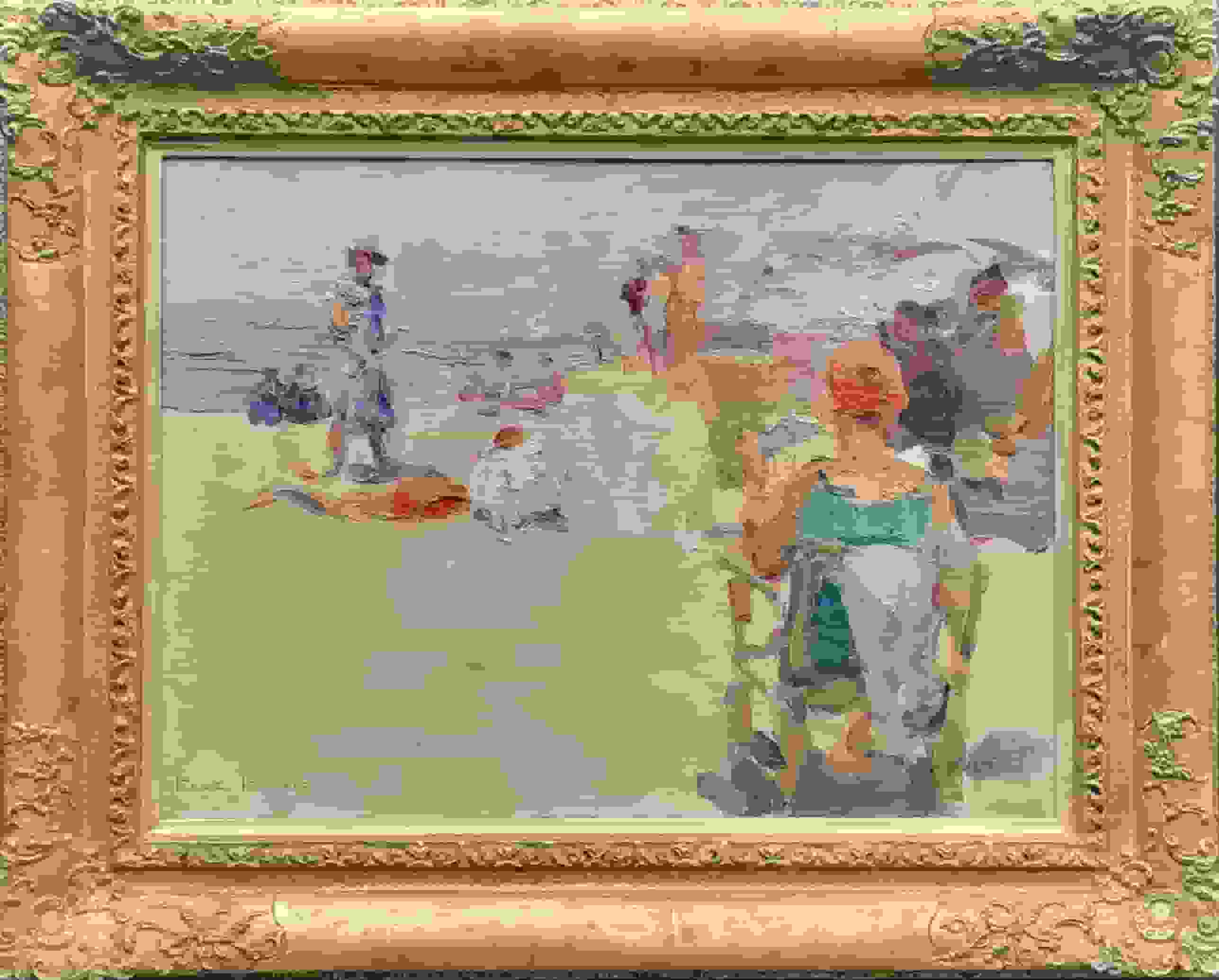 Isaac Israëls - Strandgezicht bij Viareggio (met lijst)