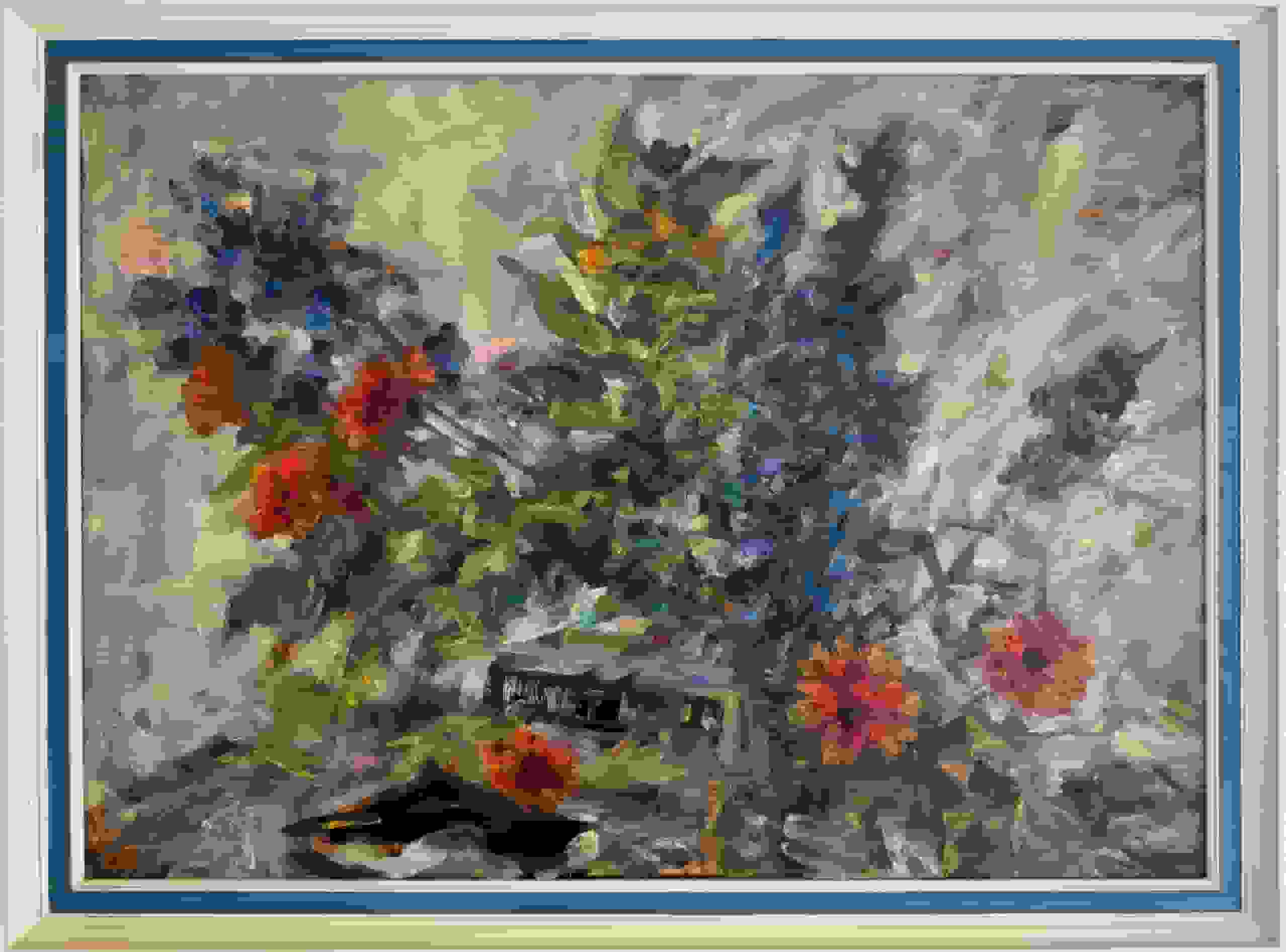 Jürgen Leippert - Bloemstilleven (met lijst)