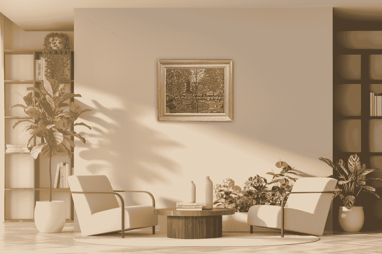 Gerard-Johan Staller - Rembrandtplein in Amsterdam (in interieur)