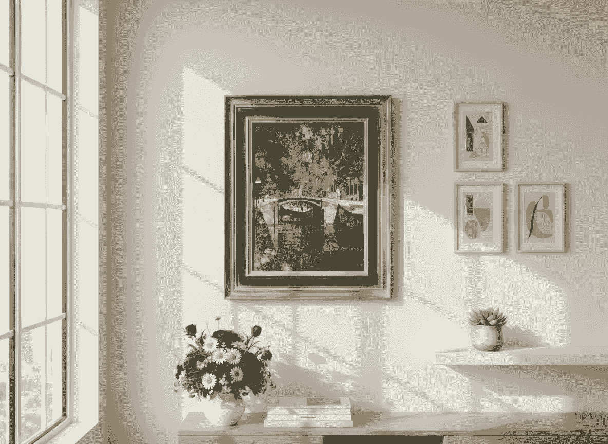 Cornelis Vreedenburgh - Oudezijds Achterburgwal te Amsterdam (in interieur)