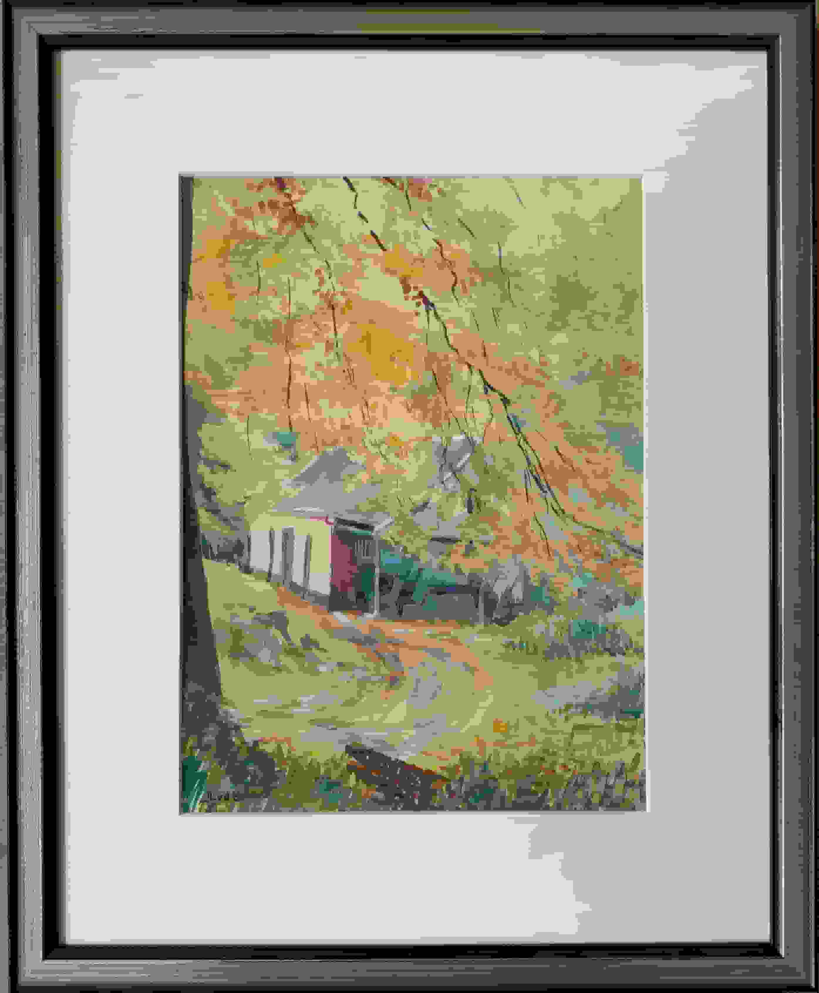 Jan Lucas van der Baan - Huis tussen de bomen (met lijst)