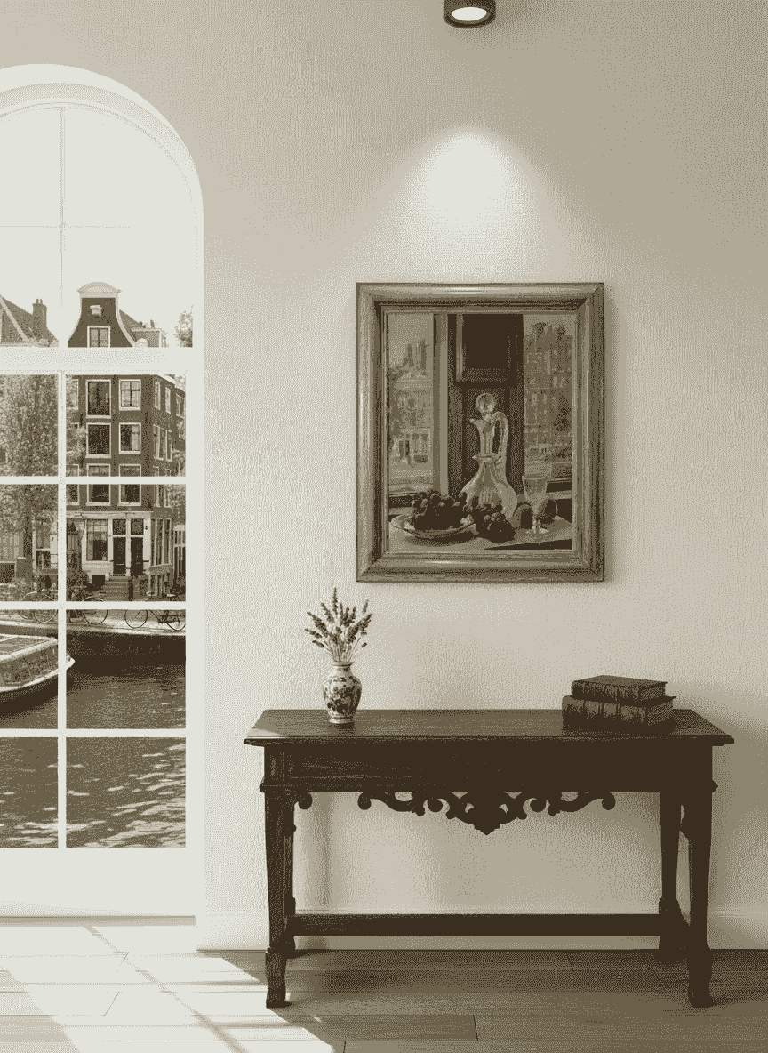 Raoul Martinez - Uitzicht Prinsengracht (in interieur)