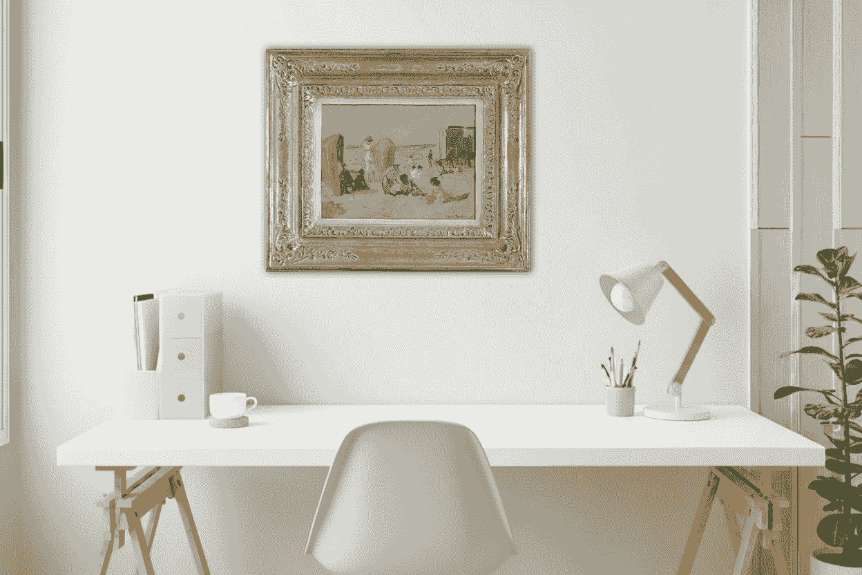 Louis Soonius - Strandgezicht Scheveningen (in interieur)