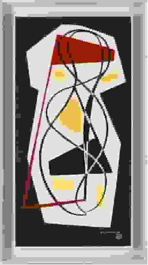 Juul Neumann - Abstracte compositie no. 28 (met lijst)