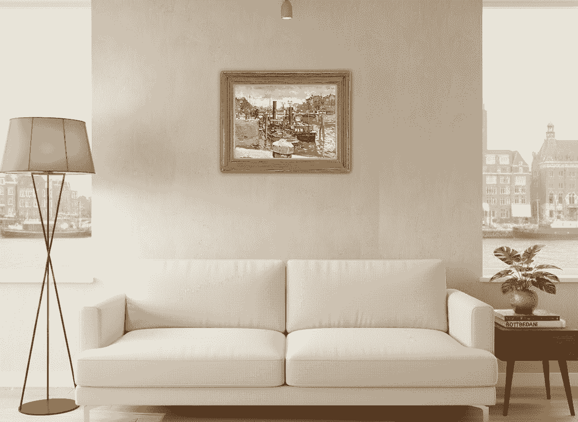 Carl Fahringer - Stoomslepers bij de Regentessebrug te Rotterdam (in interieur)