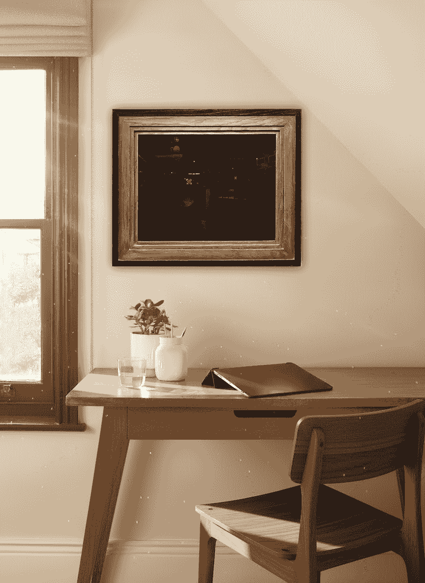 Jan Ouwersloot - Avondstadsgezicht (in interieur)