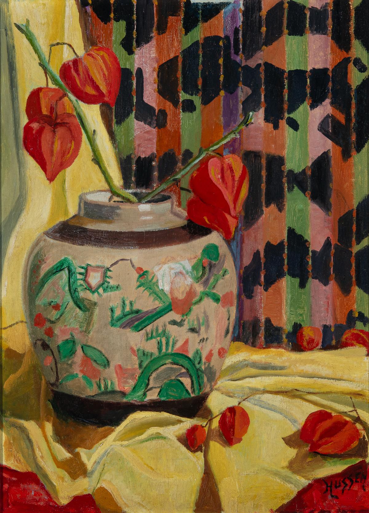 Willem Hussem: lampionplant in een vaas