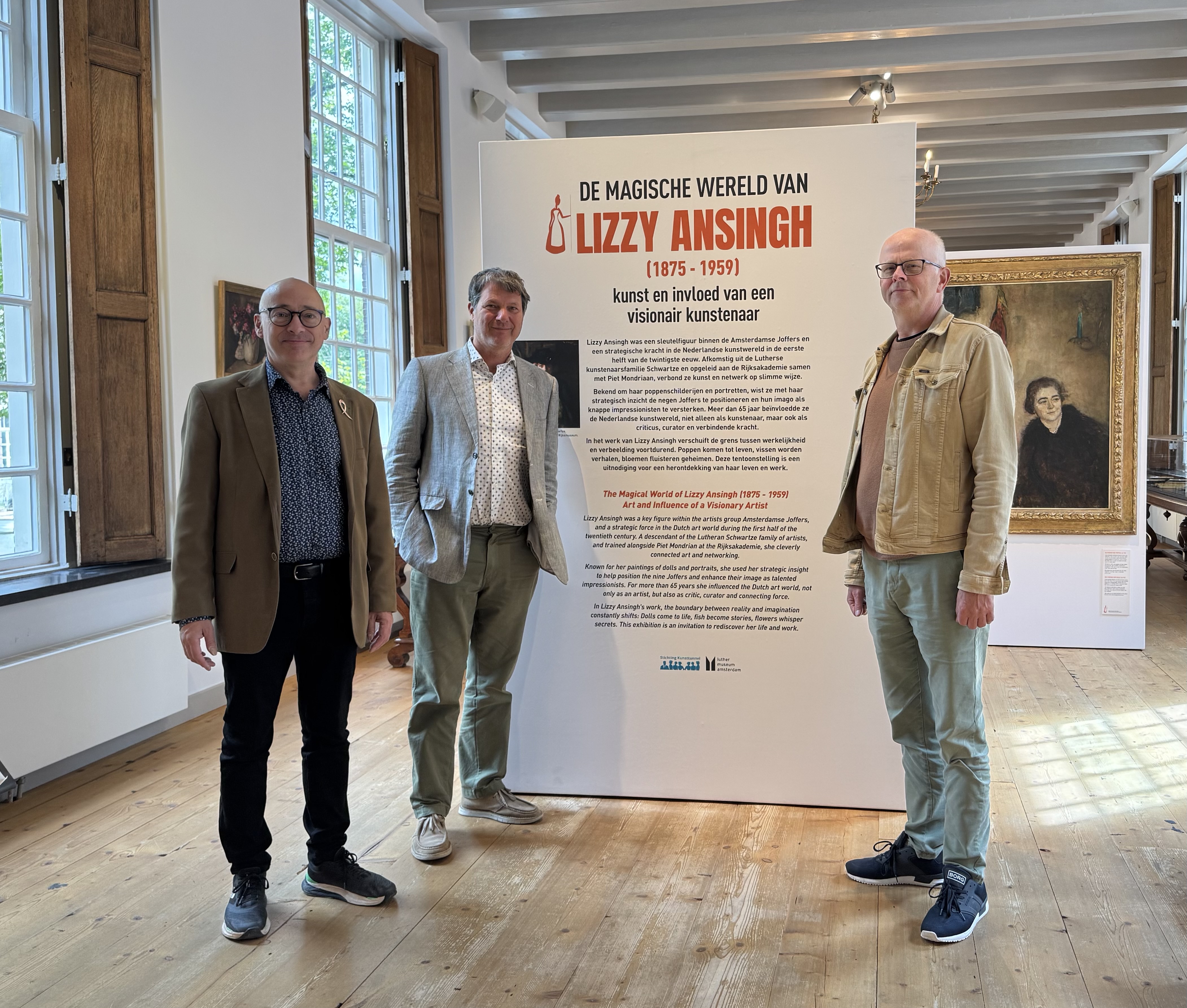 Hans, Bert en Naftalie in het Luthers Museum