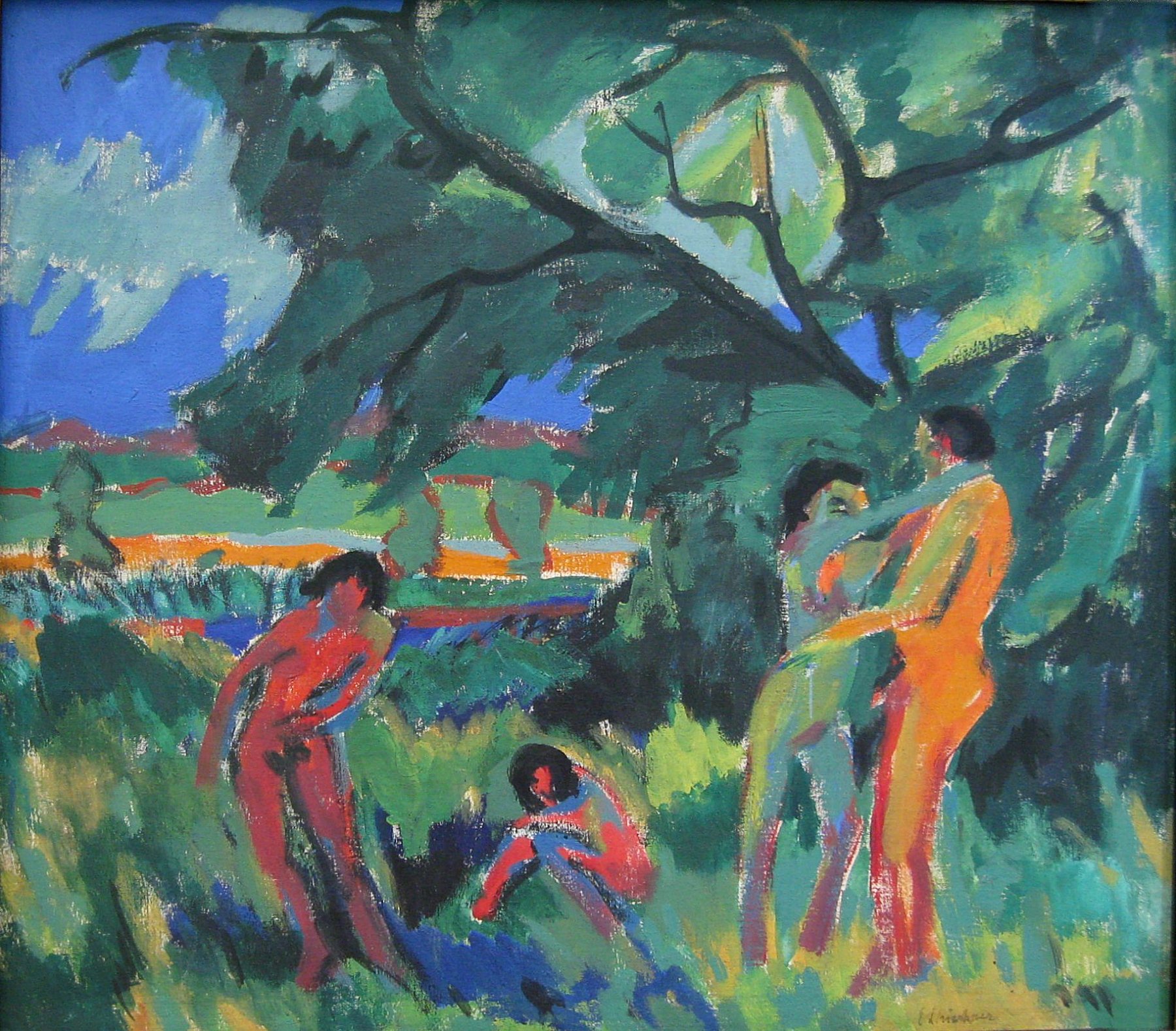 Ernst Ludwig Kirchner Spielende nackte Menschen 1910
