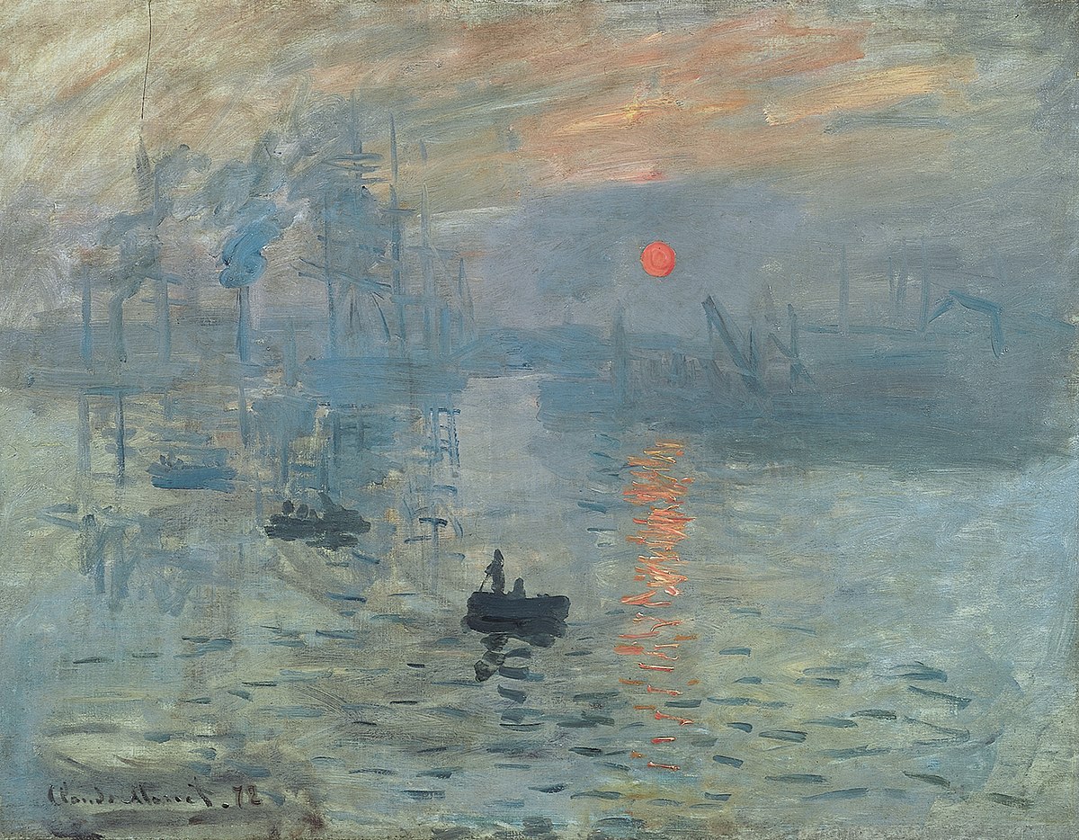 Le soleil levant, schilderij door Claude Monet