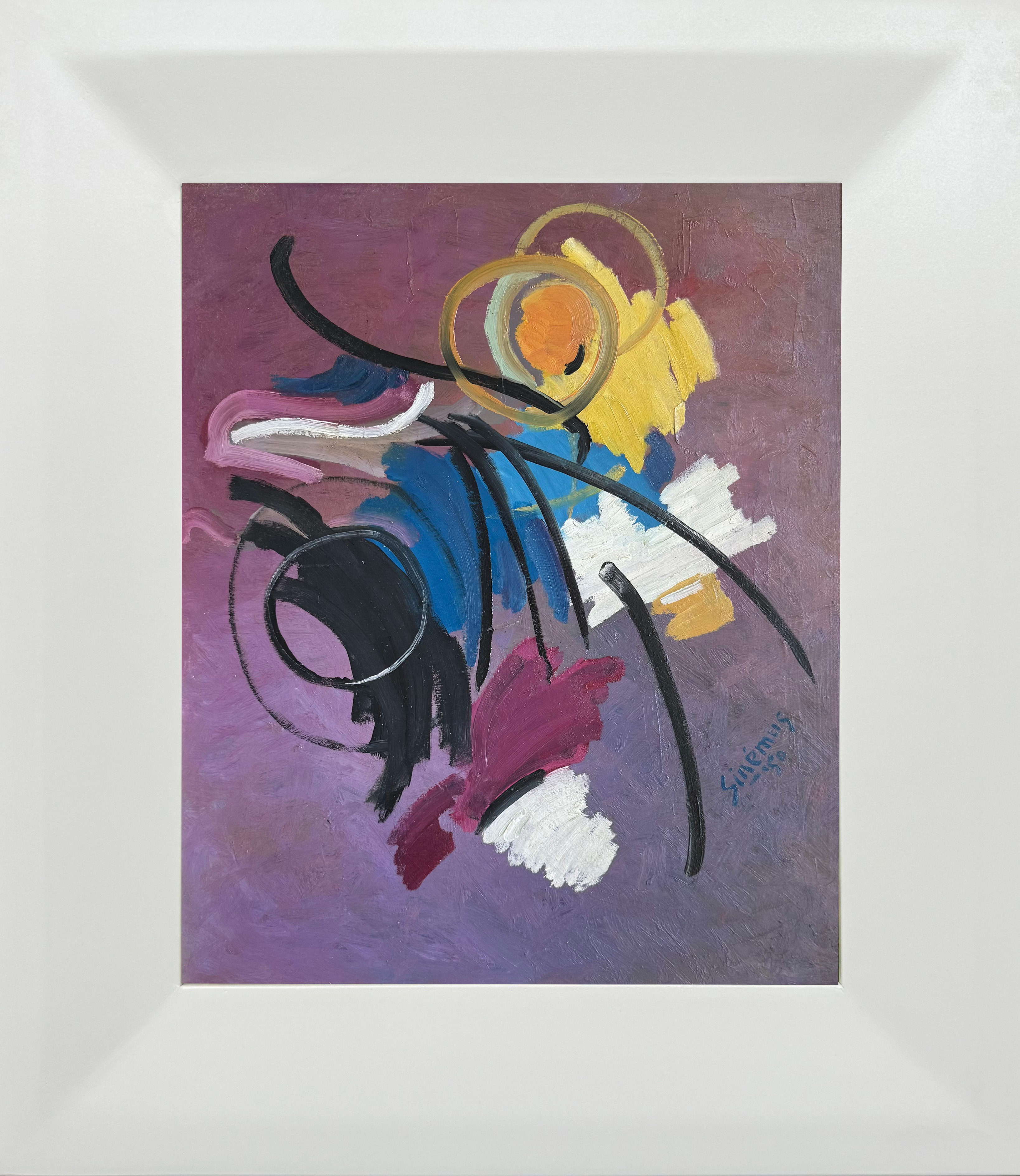 Abstracte compositie zonder lijst