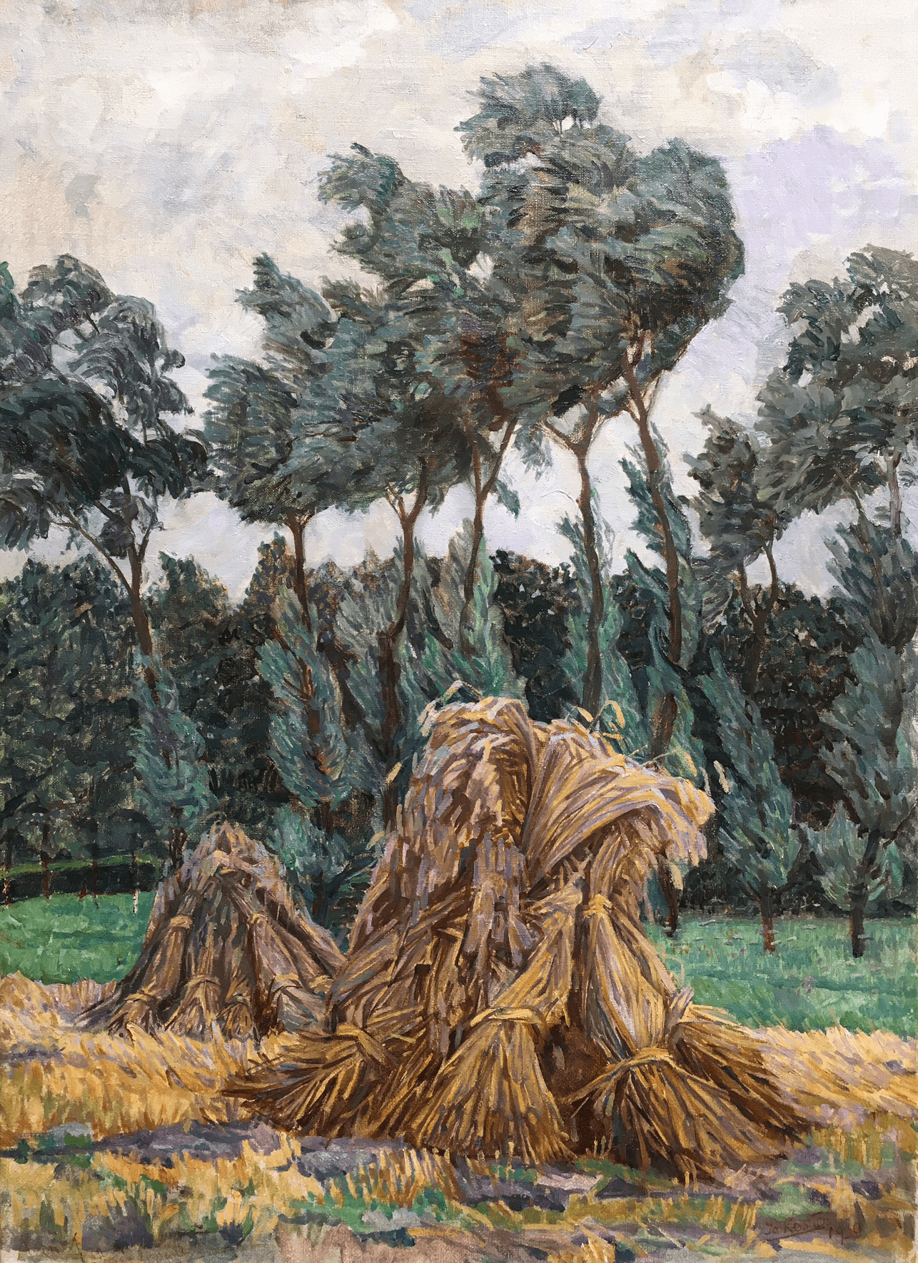 Jo Koster - Korenschoven (zonder lijst)