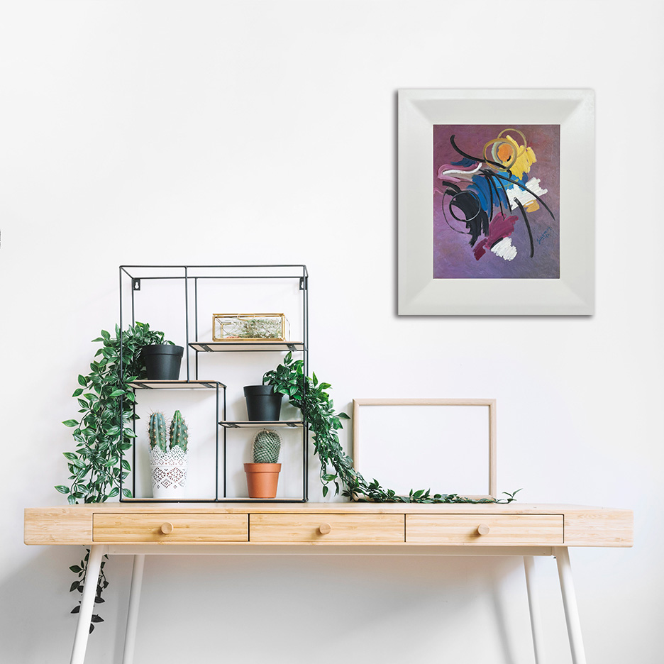 Abstracte compositie zonder lijst