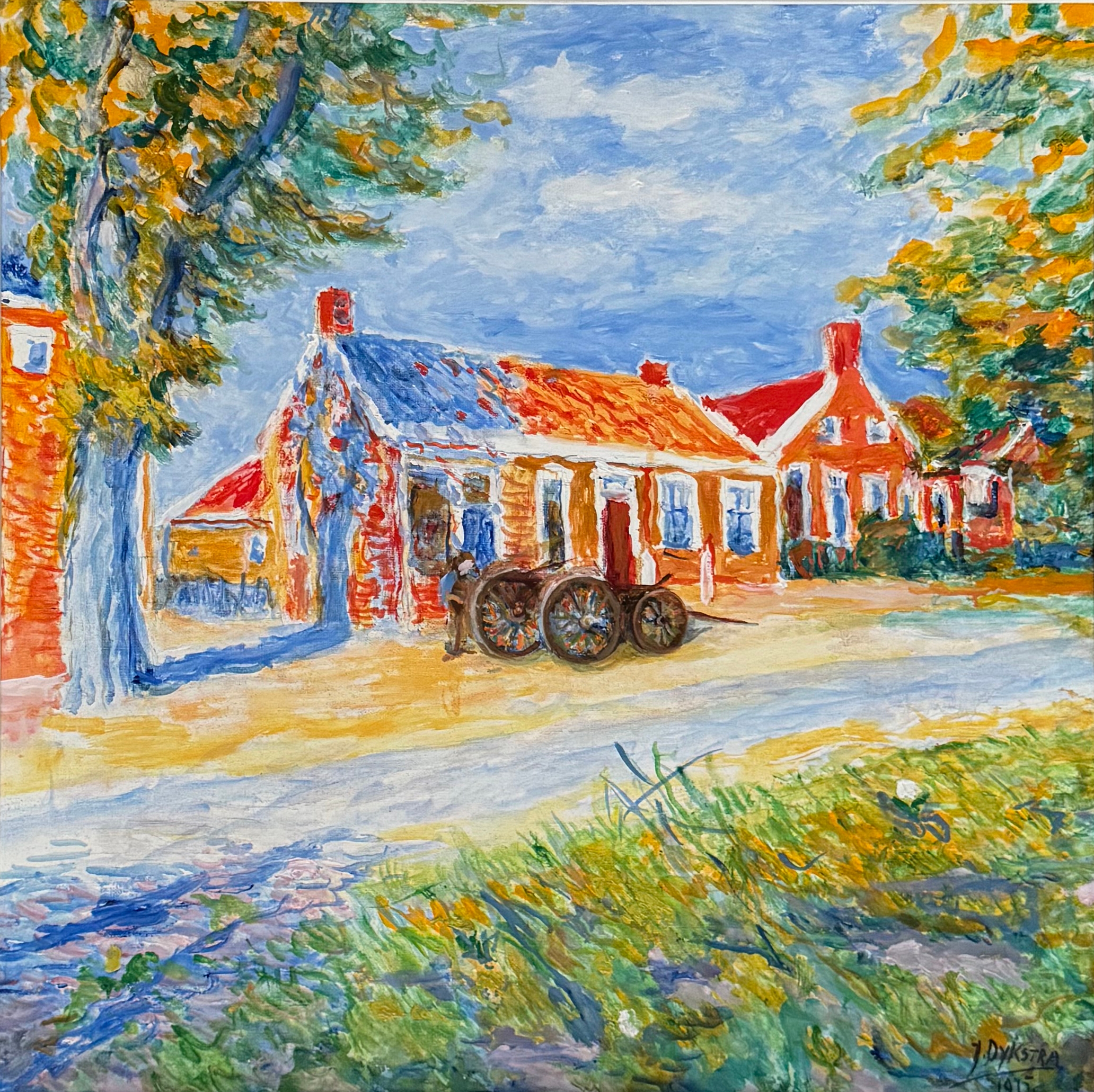 Boerderij met zandpad zonder lijst