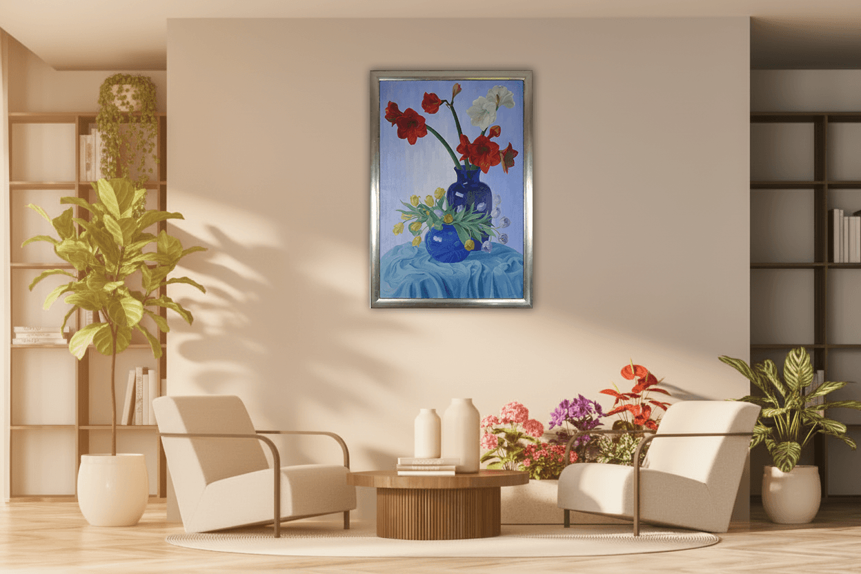 Dirk Smorenberg - Amarylissen en tulpen (in interieur)