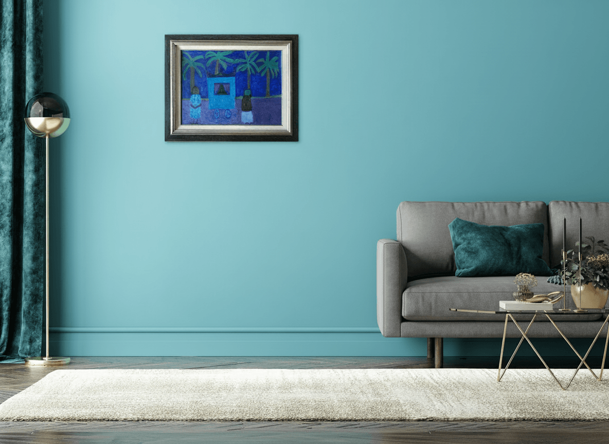 Woonwagen onder de palmbomen zonder lijst