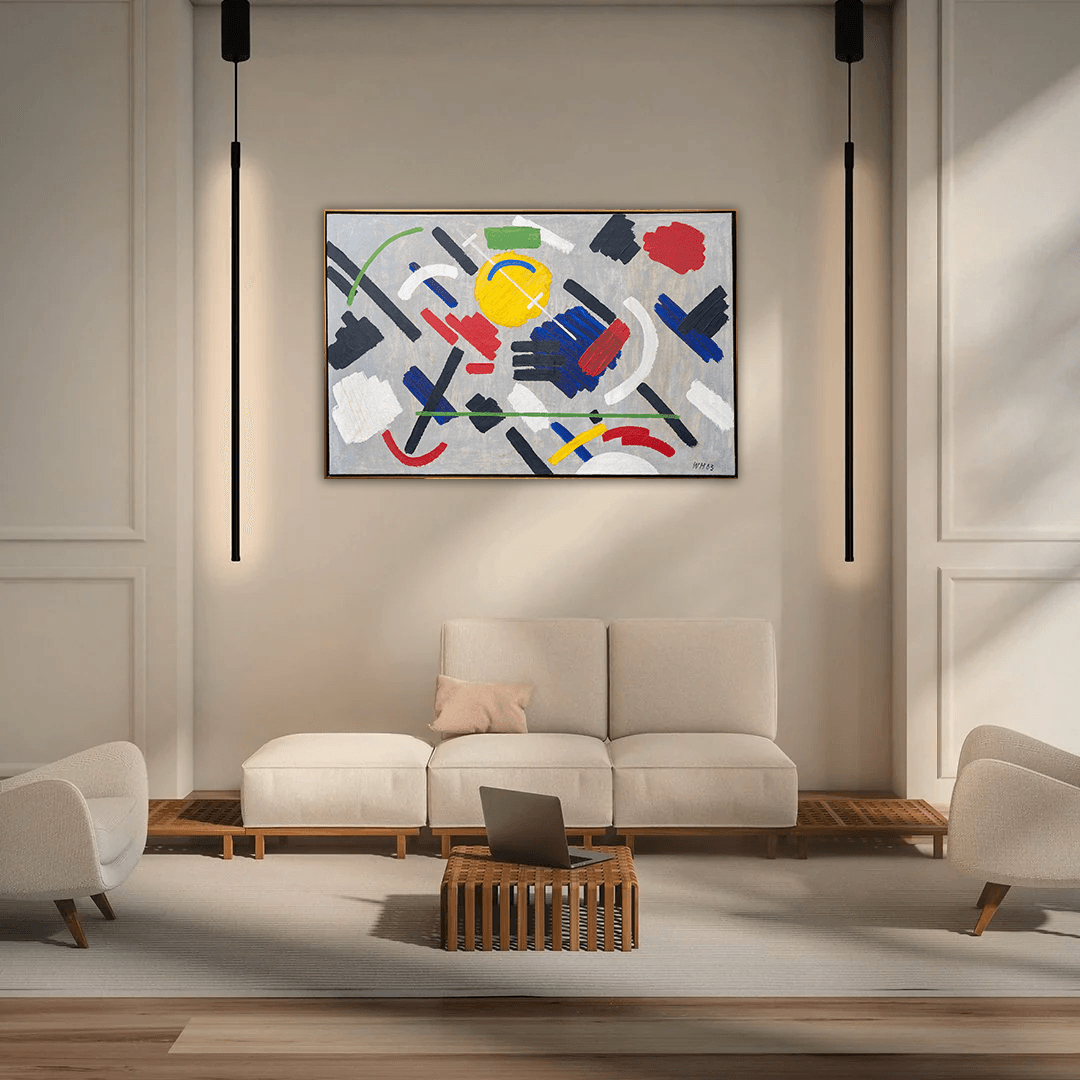 Abstracte compositie zonder lijst