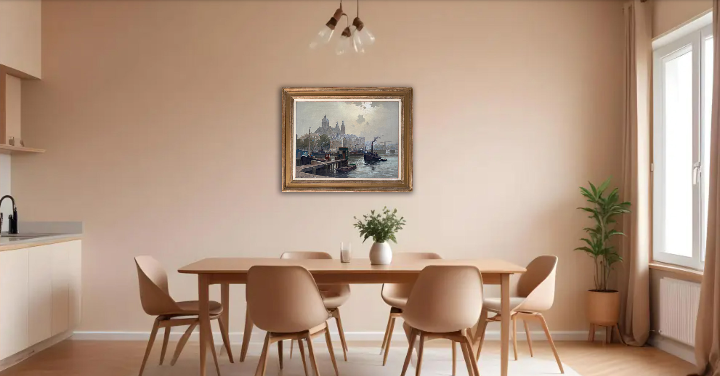 Open havenfront Amsterdam zonder lijst