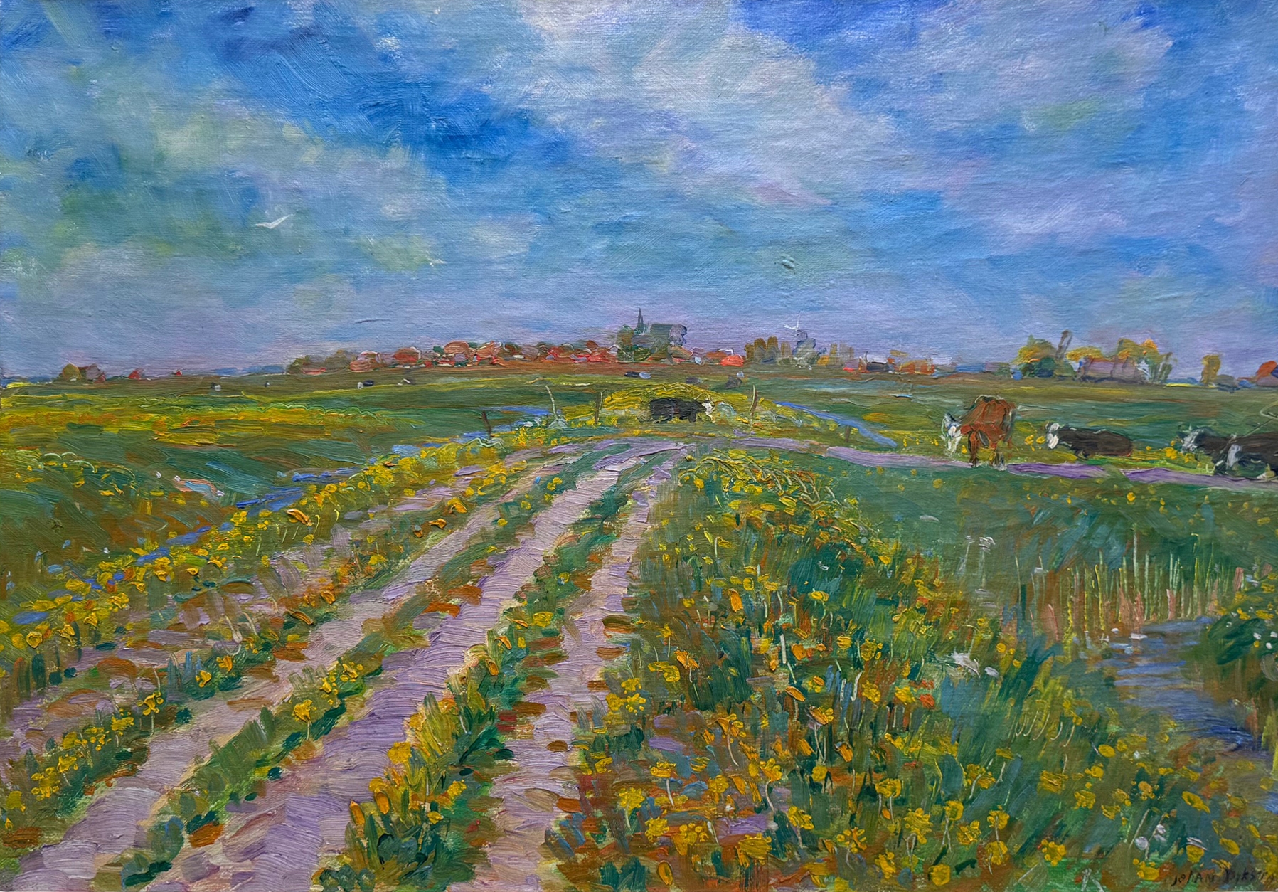 Gezicht op Niehove zonder lijst