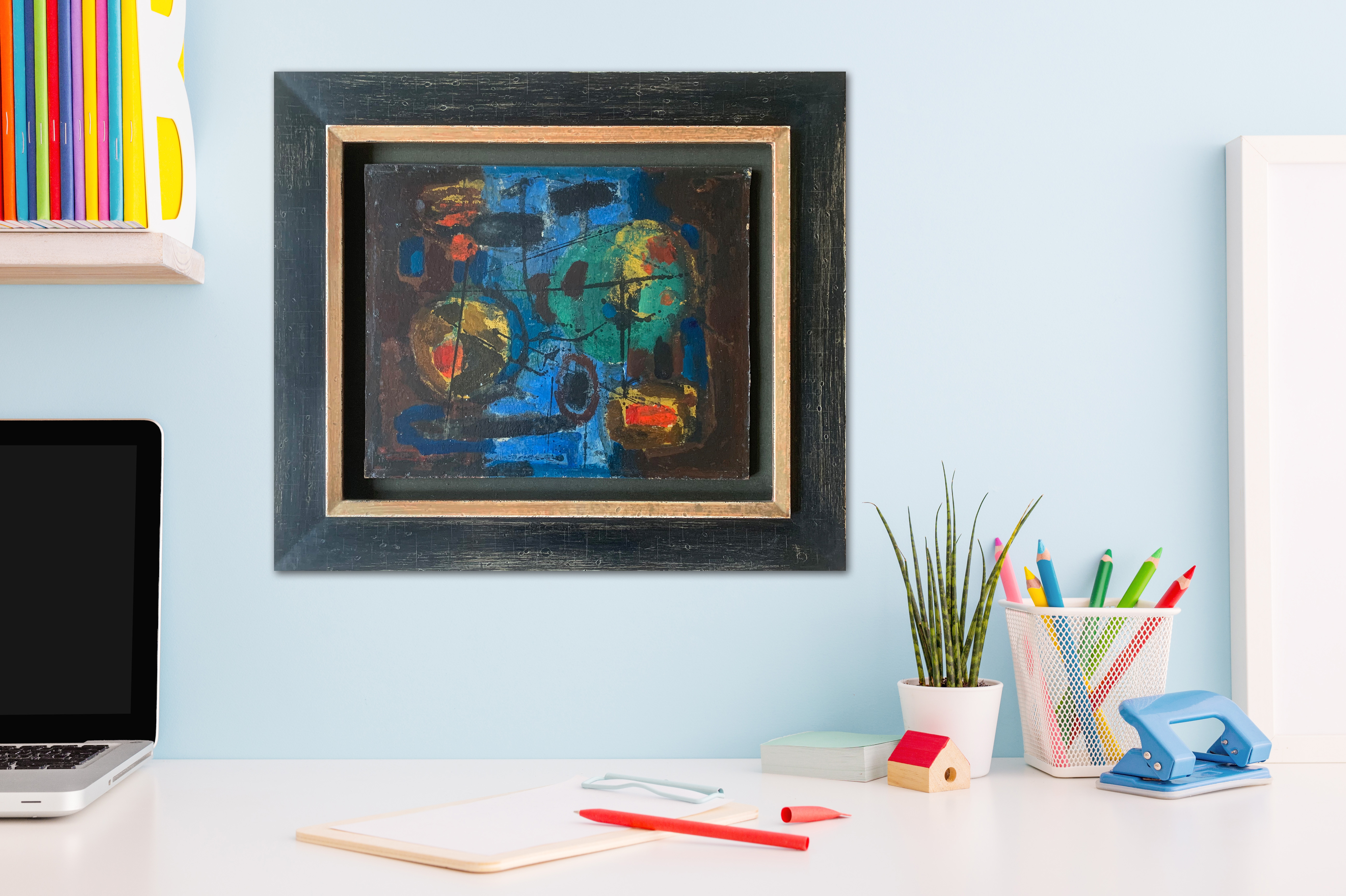 Abstracte compositie zonder lijst