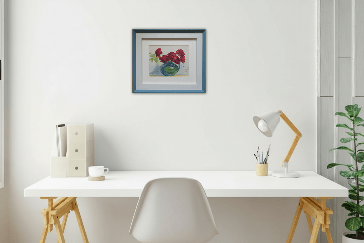 Jo Koster - Bloemstilleven met rode rozen (1904) (in interieur)