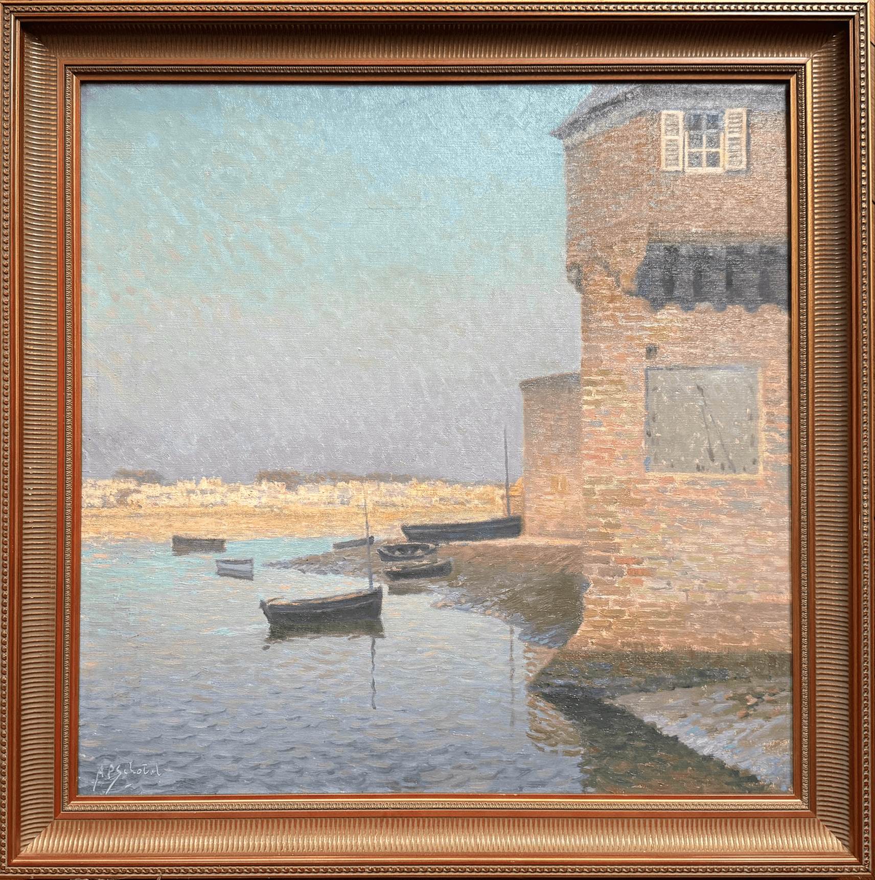 Anthony Pieter Schotel - Gezicht op Saint-Malo 1936 (met lijst)