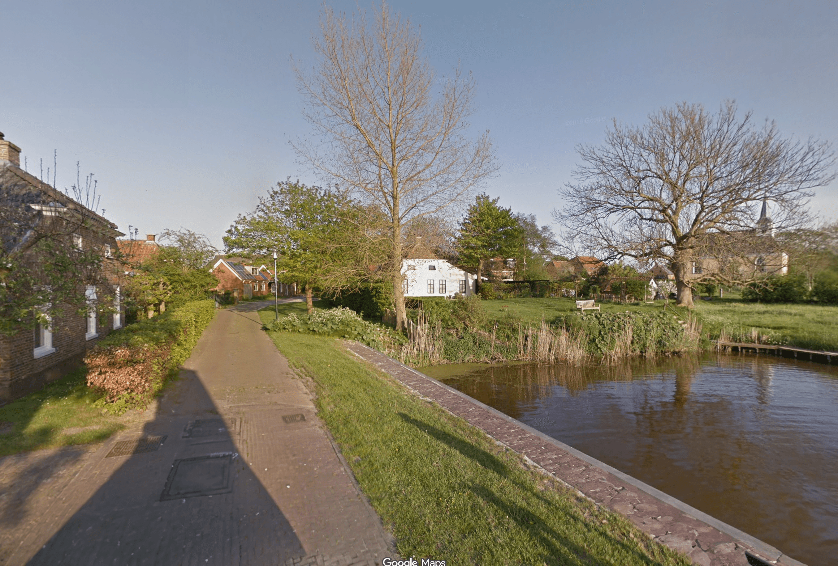 Johan Dijkstra - Gezicht op Sitswerd in Groningen (in het echt)
