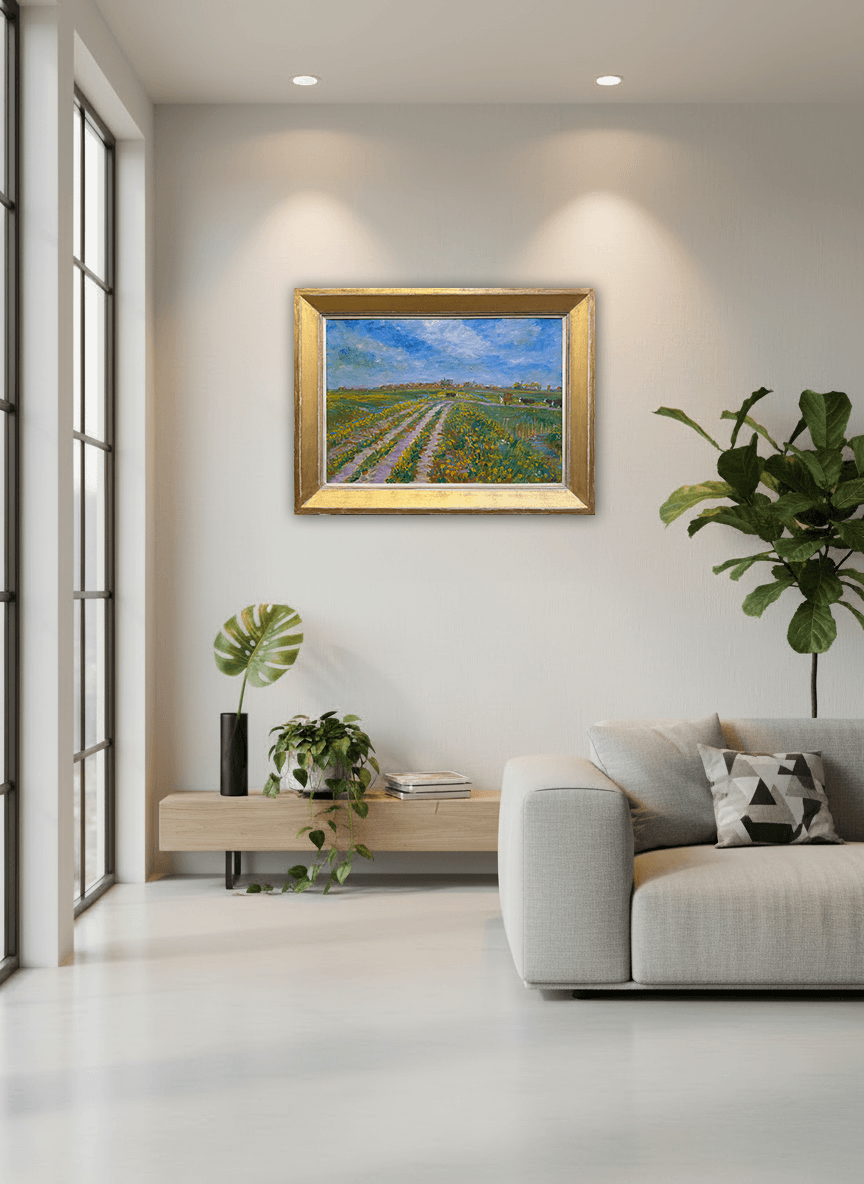 Johan Dijkstra - Gezicht op Niehove (in interieur)