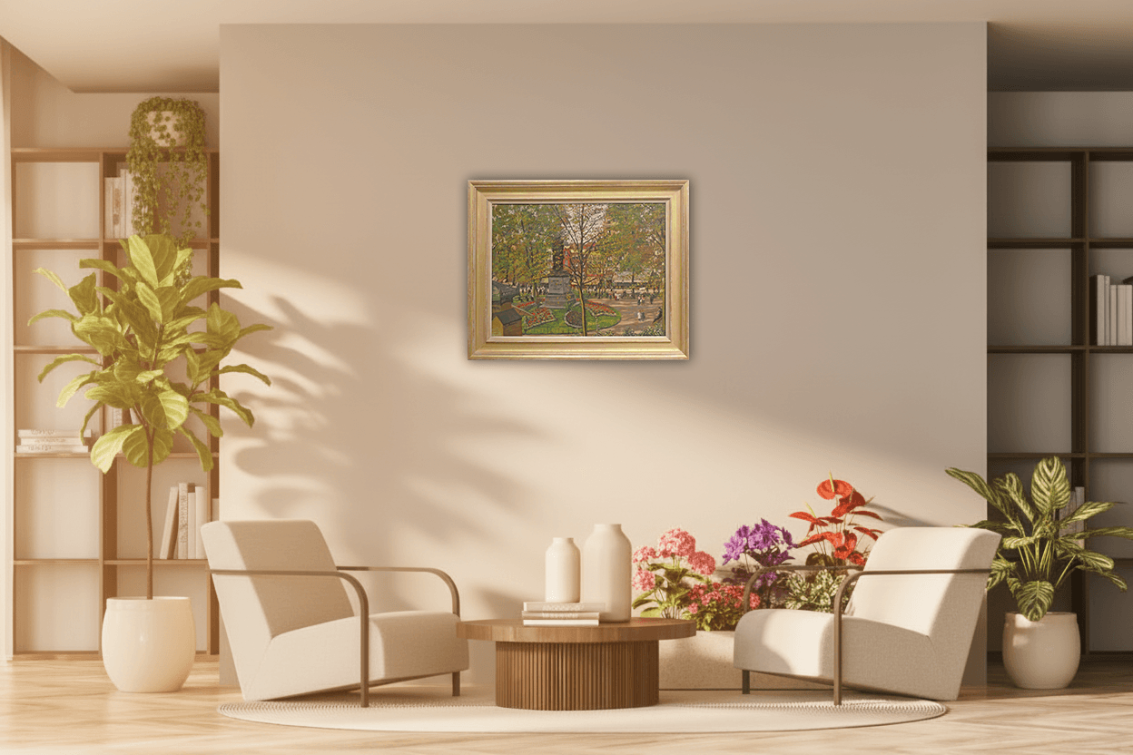 Gerard-Johan Staller - Rembrandtplein in Amsterdam (in interieur)