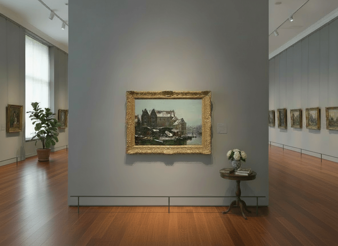 Prinseneiland in de winter zonder lijst