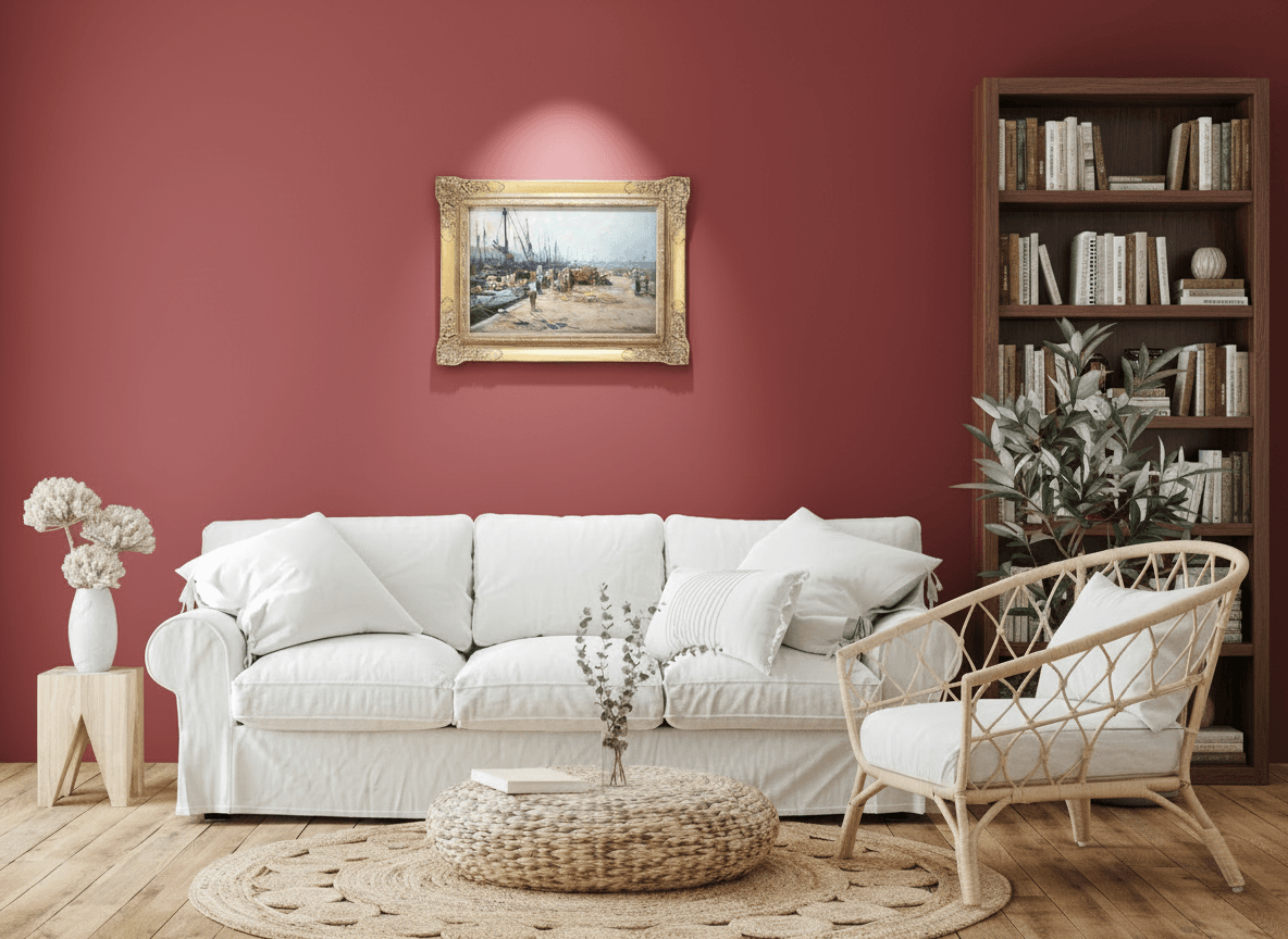 Evert Moll - Havengezicht bij Scheveningen (in interieur)