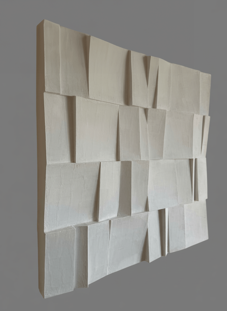 Jaap Egmond - Wit reliëf uit 1975 (met lijst)