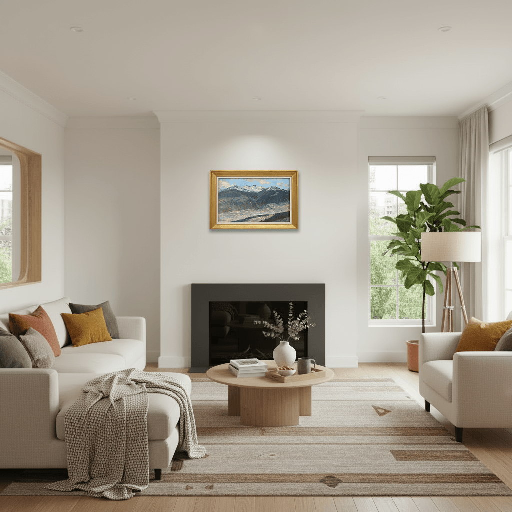 Jan Harm Weijns - Rhonedal vanuit Crans Montana (in interieur)