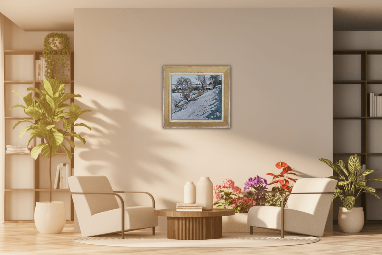 Jan Altink - Blauwborgje in de winter van 1935 (in interieur)