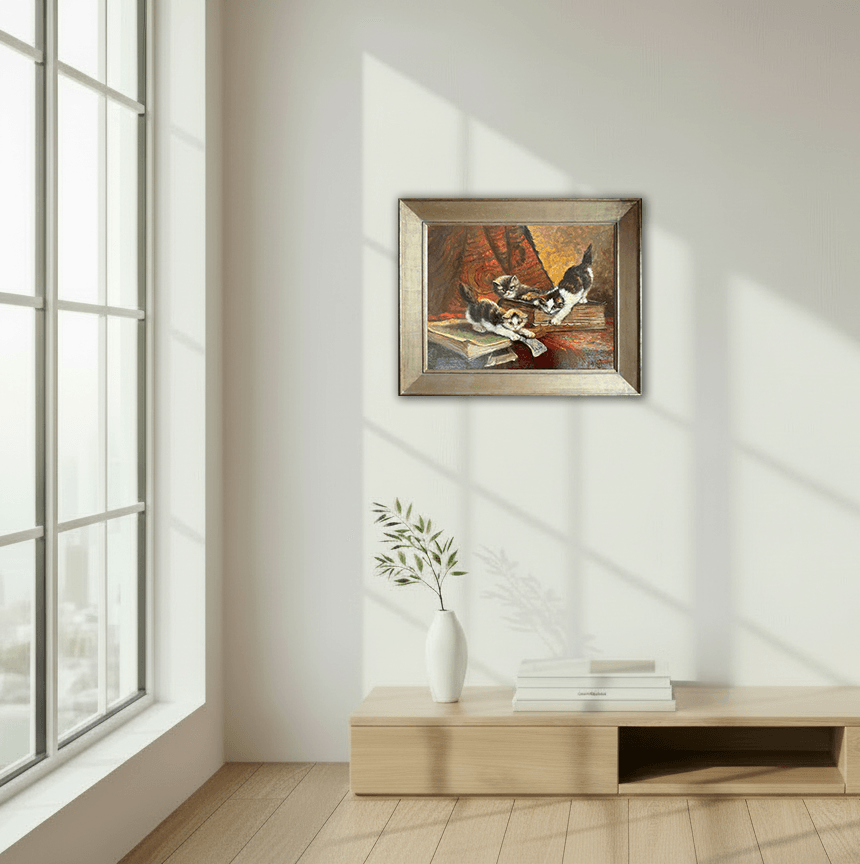 Drie spelende kittens zonder lijst