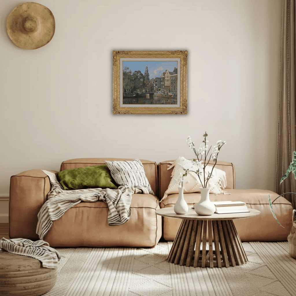 Cornelis Vreedenburgh - Gezicht op de Raamgracht met de Zuiderkerk (in interieur)