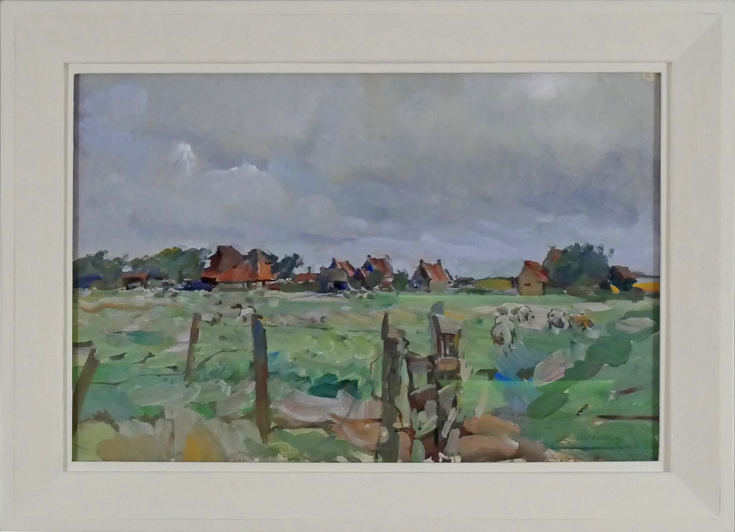 Hollands landschap zonder lijst