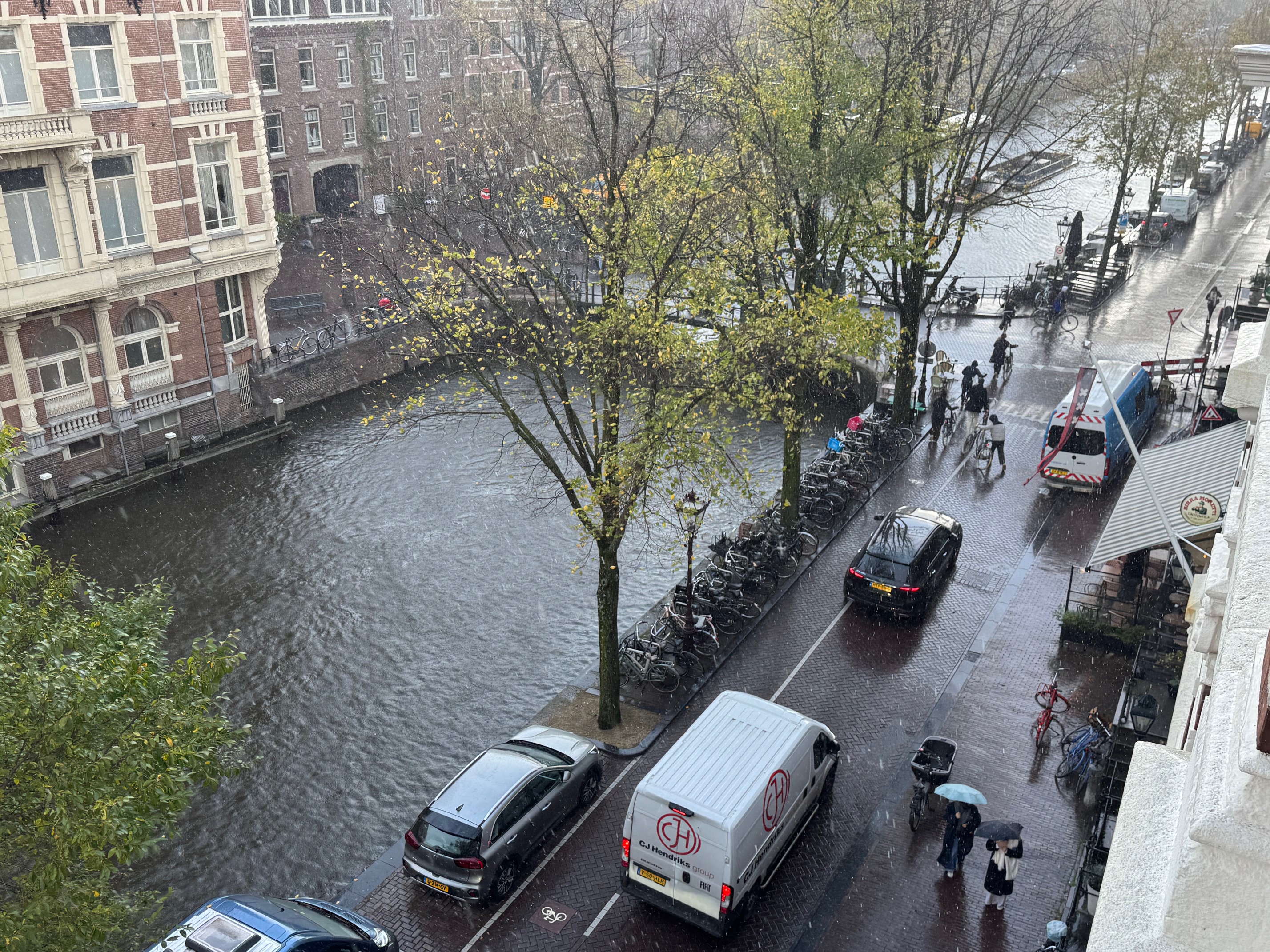 Bedrijvigheid op de Kloveniersburgwal  zonder lijst