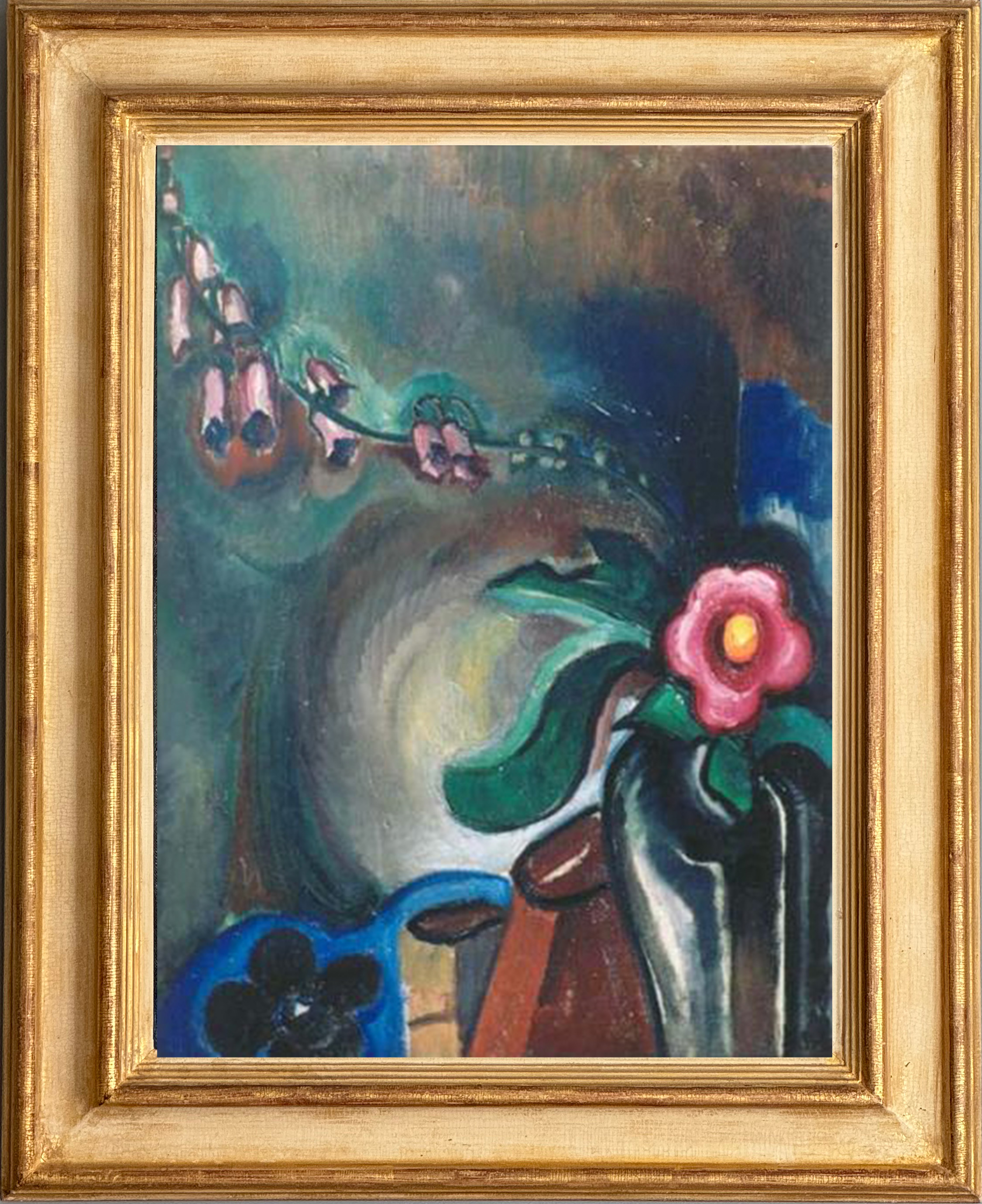 Expressief stilleven zonder lijst