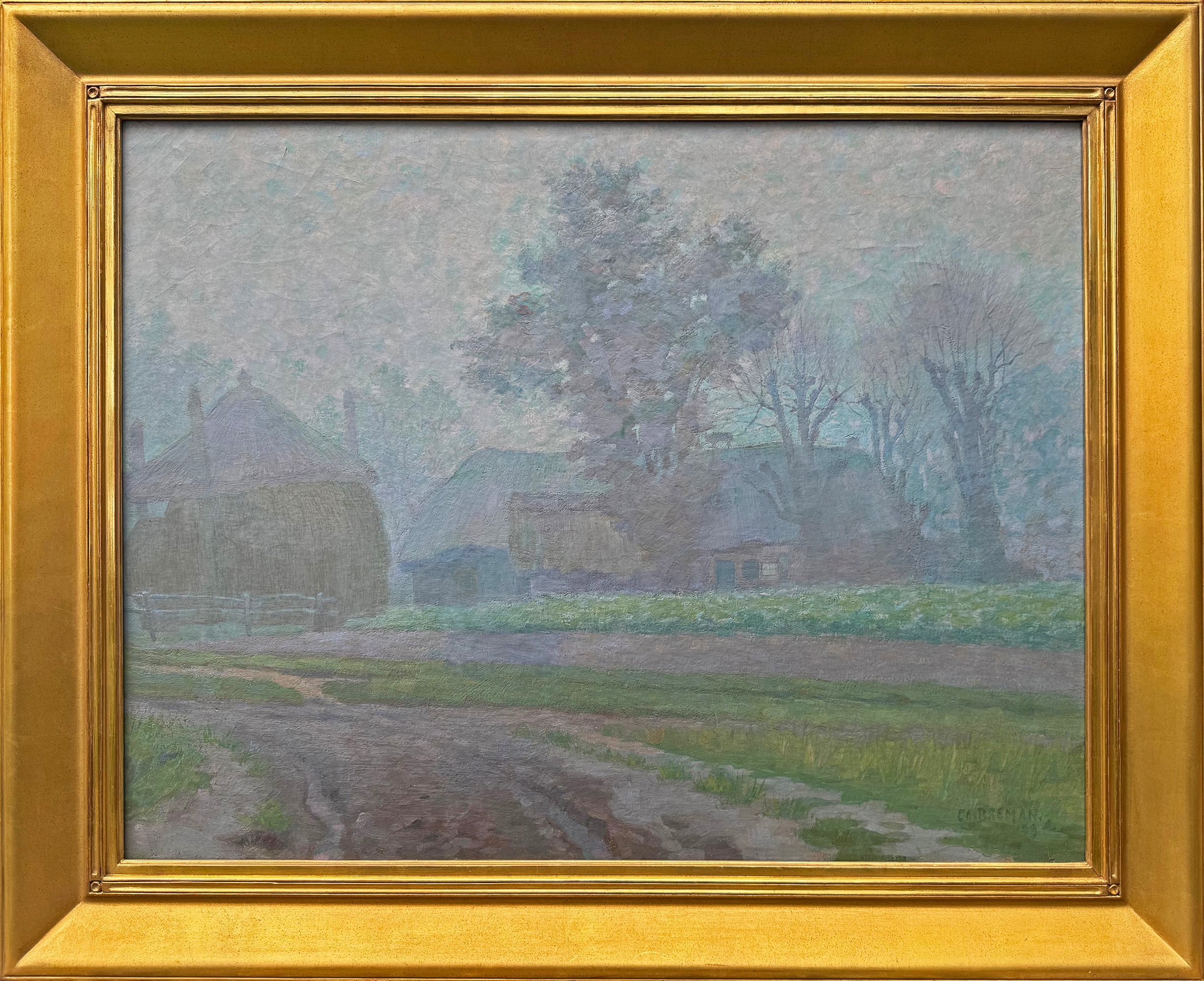 Mistige dag in Blaricum zonder lijst