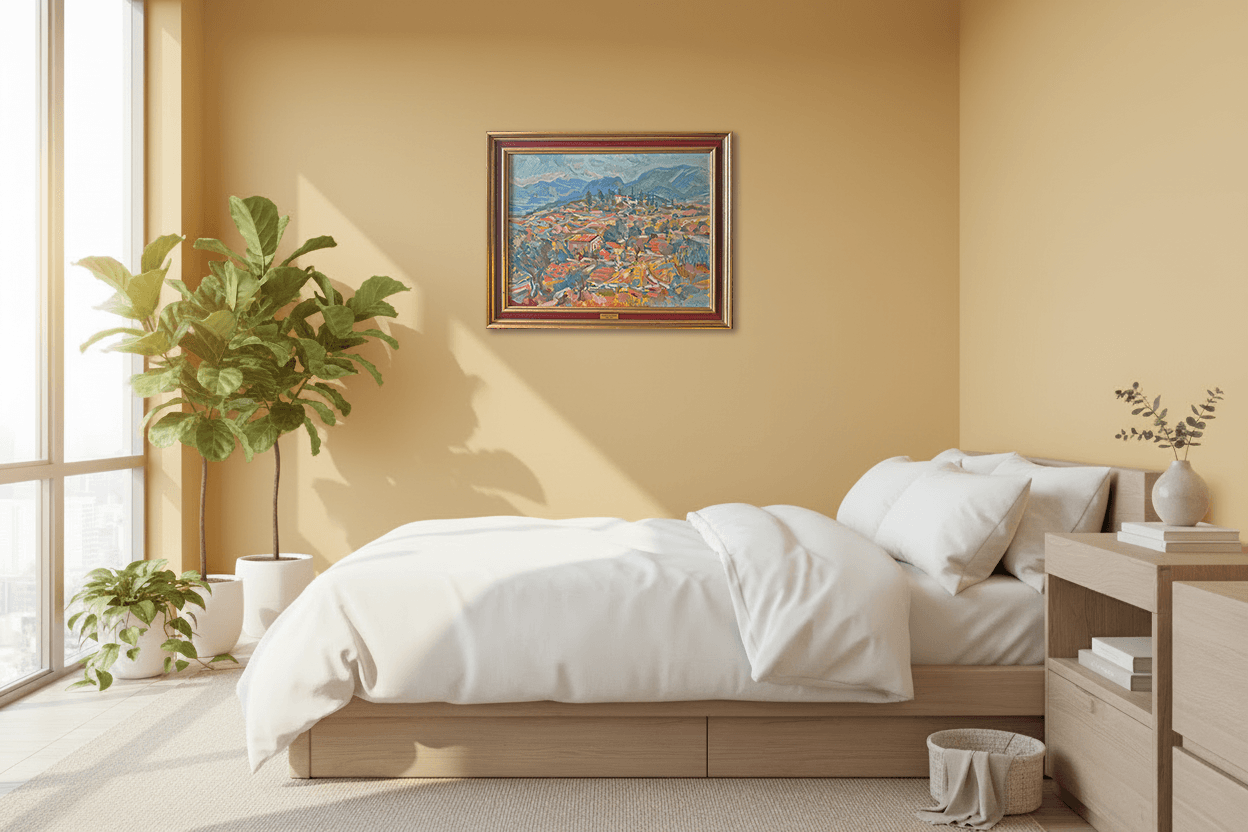 Wilhelm Kaufmann -  Provençaals heuvellandschap (in interieur)