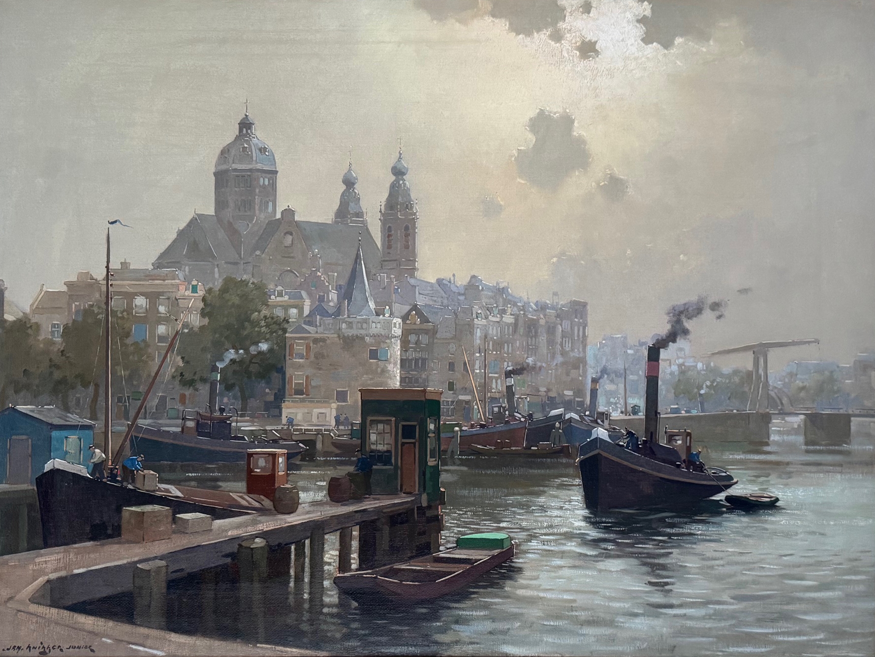 Open havenfront Amsterdam zonder lijst